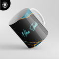 Customize Coffee , Tea Mug with your Name Cloudy Design 19. 