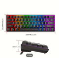 RGB Gaming Keyboard - Mechanical Keyboard Blue Switch Wired / Wireless Mini RGB Keyboard 87 Keys With & With Out Numpad - RGB Light Mechanical Keyboard Black/White - Detachable TYPE-C Wired/Wireless For Professional Gaming - Compatible With PC & Laptop. 