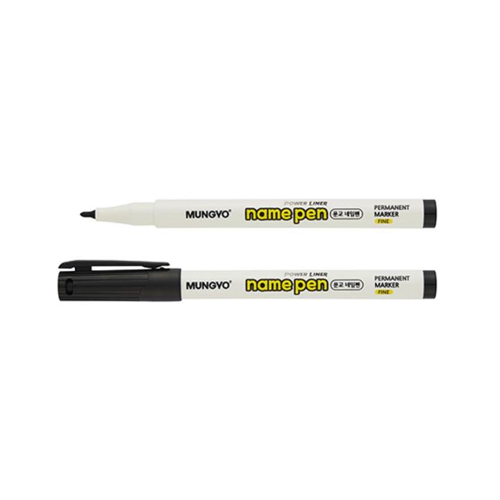 Mungyo Name Pen Permanent Marker 1 mm Fine Tip Black - Blue...