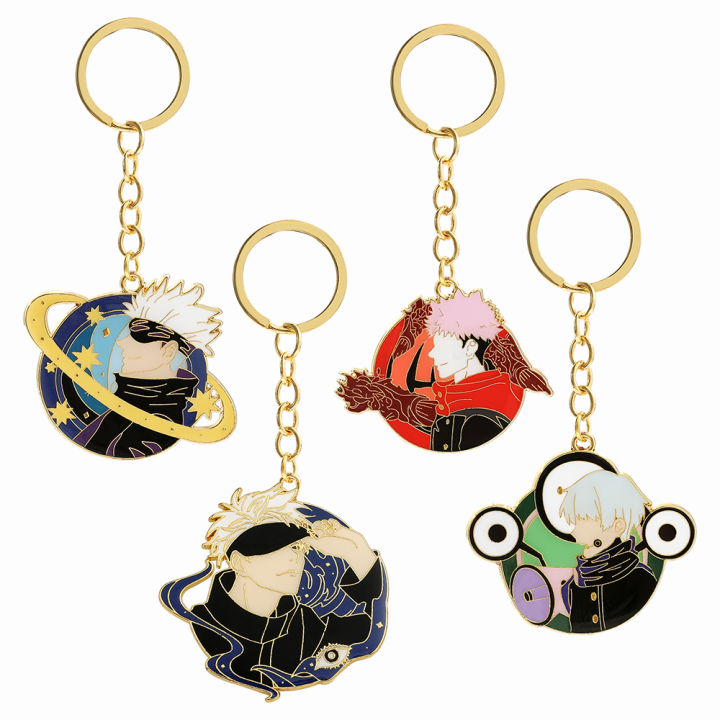 Japan Anime Keychain Cartoon Figure Itadori Yuji Satoru Gojo Metal ...