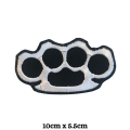 Brass Knuckles Embroidered Iron On Patch Sew On Badge For Kids Bags Cap and Applique. 