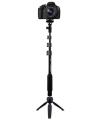 Alphatronix High Quality Yt-1288 Professional Selfie Stick With Tripod Stand - Black. 