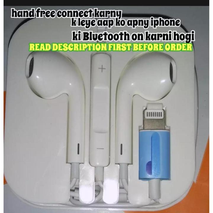 Apple iPhone 7,8, plus handsfree lightning jack sound bar handsfree With Mic volume