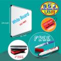 White Board 2ft x 3f with Free Duster + Board Marker, White Board for Kids, White Board for School, Office & Home. 