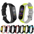 Para mi band 3/4/5/6/7 pulseira de silicone de duas cores de substituição inteligente. 