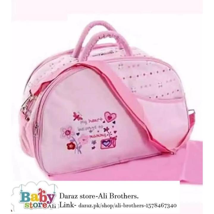 Baby Bag For Diaper, Feeder & Accessories – Pink Color