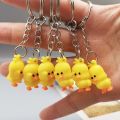 1/5PCS 2.5cm Little Yellow Keychain Cartoon Cute Key Ring Pendant Jewelry Gift. 