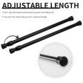 Small Tension Rods for Cabinets Cupboard Bars for RV Closets Refrigerator, Spring Rods 11.8 to 19.6 Inches, 6 Packs (Black). 