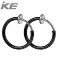 1Pair Fashion Hip Hop Stainless Steel Retractable Earrings No Piercing Earrings Cuff Earrings Round Hoop Ear Cuff Women Men Jewelry Gift. 