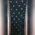 Velvet Shawl - New Design - Green. 