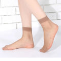 3 Pairs of Popular Transparent Socks for Women's Stockings Silk Soft Nylon Elastic Short Ankle Sheer Socks in Skin White and Black - Bilal Online. 