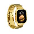 New Apple Logo Ultra Gold 24K Gold Edition-Full Screen Smart Watch/Bluetooth Calling/NFC/Real Turnbuckle Design. 