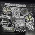 25 pcs CLASSIC ROCK METAL BANDS sticker pack based on classical rock music queen the beatles radiohead maneskin rock n roll aesthetic stickers black n white rapper rock cool. 