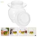 Kimchi Jar Traditional Stable Fermentation Crock Food Containers Clear with Inner Lid Sichuan. 