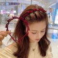 Enacolor Korea Fashion Red Fish Braided Hair Band Female Ins Student Birthday Gift for gf. 