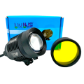 1-PC KZ30 CREE 40W White with Yellow Lens Adjustable Motorcycle LED Headlight Zoom in Out Fog Light. 
