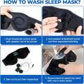 Enjoying Bluetooth Sleep Mask with Headphones 3D Sleep Eye Mask, Wireless Sleeping Headphones for Side Sleepers Travel Insomnia Relaxation Meditation Yoga for Men & Women(black). 