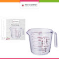 Techmanistan Measuring Jugs BPA-free Stackable Clear Heat-resistant Measuring Cups With Angled Grip and Spout For Dry Ingredients & Liquids For Baking, Jug For Cake, Cooking. 