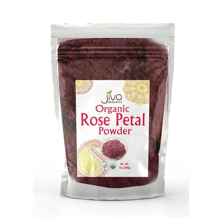 Jiva Organics Rose Petals Powder 200g (7oz) | Rosa centifolia Natural ...