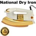 National Gold Dry Iron-5 years warranty-Golden Plate. 