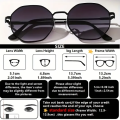Eldorado Trendy Metal Frame Sunglasses/ Retro Polygon Gradient Mirror Sunscreen Sunglasses. 