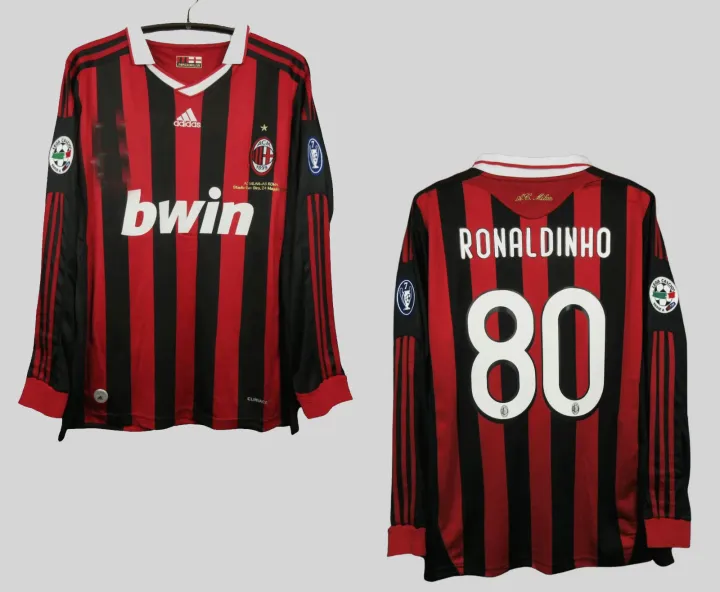 Maillot Rétro AC Milan 2009/10 - Ronaldinho #80 - Taille M - Occasion