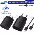 Original Samsung 25W Super Fast Charger Usb Type C Cargador S21 A52S A71 A70 S20 FE S22 5G Power Adapter For Galaxy Note20 S10. 