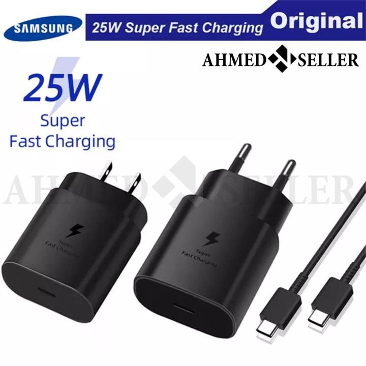 Original Samsung 25W Super Fast Charger Usb Type C Cargador S21 A52S A71 A70 S20 FE S22 5G Power Adapter For Galaxy Note20 S10