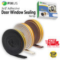 Tape for Door and Window, Self Adhesive D-type Rubber Foam Sealing Tape for Sound Proofing, Dust Stopper, Air and Insect Control. 