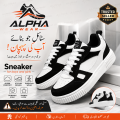 Alpha Wear Black & White Sneakers for Men & Women | Unisex Casual Shoes | Lightweight Fashion Joggers with Thick Sole | Comfortable Walking Shoes for Daily Wear | UK Size 6–11. 