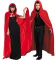 Red Hooded Cape Halloween Cloak Masquerade Party Cape Costume Easy to wear.. 