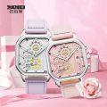 SKMEI Men Quartz Watch Leather Band Waterproof Watch With Date Countdown Fashion Casual Style For Men and Women 1963 7056 (1 piece ). 