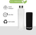 Glass Water Bottle Hydrate in style with the 1000ml Borosilicate with cover. 