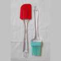 pack of 2 - Spatula & BBQ oil brush,silicon Acrylic Transparent brush,silicon transparent spatula & brush reqular size. 