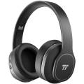 TaoTronics Active Noise Cancelling Bluetooth Headphones, Durable Over Ear Headphones with Soft Protein Ear Pads & 24 Hour Playtime, Foldable, C VC 6.0 Noise Cancelling Mic Wireless Headphones [BH047 Upgrade]. 