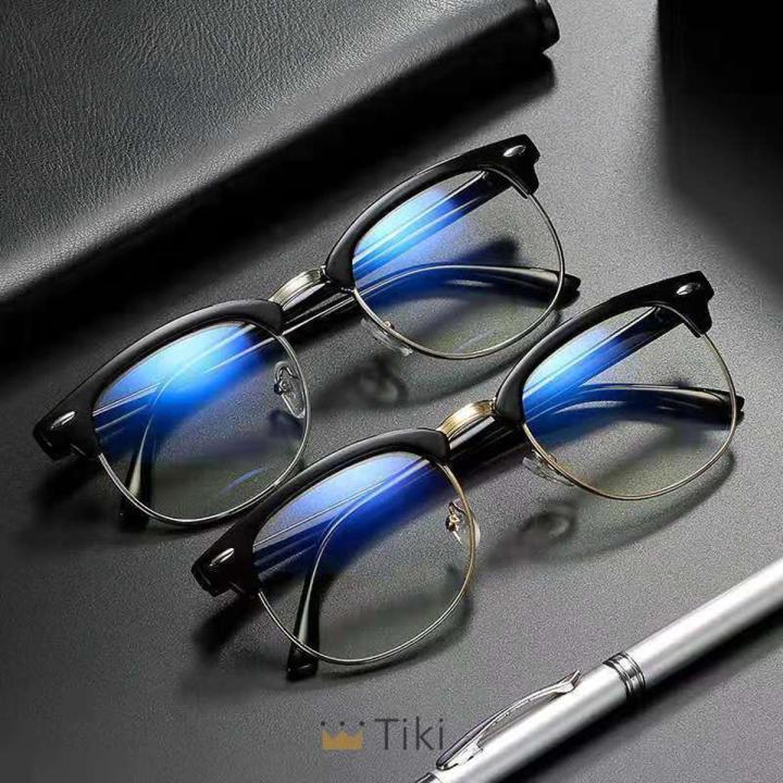 Eyeglasses Anti-radiation Replaceable Lens Computer Protection anti blue rad glasses/Half Metal glass for women
