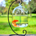 Vase Fishbowl Transparent Hanging Glass Creative Decor Fish Tank for Living Room. 