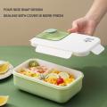 Kids Lunch Box With Spoon Lunch Box Microwavable Portable Bento Box Child's Student Adults Food Containers Fashion Rectangle Grids. 