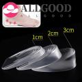 【ALLGOOD】 1/2/3cm Insole Shoe Pad Heel Lift Elevated Silicone Shoes Scale Silicon Gel Elevated Taller Insoles Insert Height Increase Heel Transparent Lift UP 1-3cm Invisible. 
