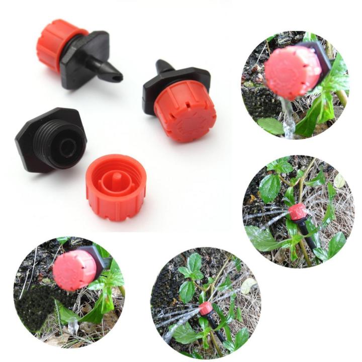 500pc 8Holes Red Adjustable Flow Dripper Micro Nozzle Dripper Emitter Drip Irrigation Sprinkler Nozzle Garden Watering