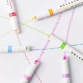 Multicolor Highlighter Curve Wavy Line Mark Drawing Line Notebook Border Linear Roller Pen Pattern Outline Curve Pen Hand-Written Newspaper Notes (Multicolor). 