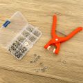 Imported Quality 50 Metal Snaps Buttons with Fastener Pliers Tool Kit Set Sewing Free Snap Button Kit with Manual Pliers Press Studs Tool for DIY Crafts Bags Sewing Snap Fastener Kit. 