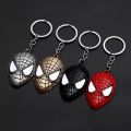 SpiderMan Mask Metal Keychain Avengers Spider man Logo Key Chain. 