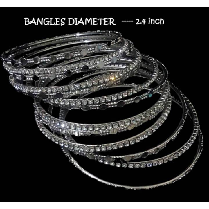 BANGLES / CHORIAN SET OF 13 FOR GIRLS IMPORTED SILVER QWIS-435-20 QUALITY WEB STORE