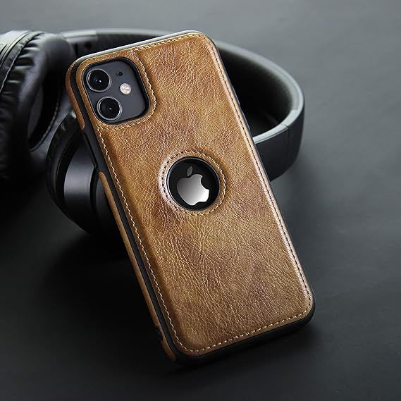 High Quality Leather Case for iPhone 11 to 14 pro max Series Camera and Logo Protection, Lightweight and Stylish Phone Case