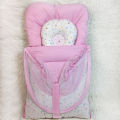 High Quality White Super Soft Baby Sleeping Bag with Foldable Mosquito Net Carry Bag 2 in 1 with Headshaper Pillow Carry Nest Cotton Safety Crib 0-1 Year Infant Portable Baby Cots Crib Headshaper - baby bistar gaddi bed accessories for baby infant newborn. 