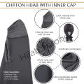 Hijab Throne – Premium Chiffon Hijab with Tie Back Under Cap Set - Super Soft & Quality Hijabs for Women - 50+ Shades Available. 