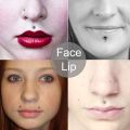 Fake Eyebrow Piercing Fake Lip Labret Studs Stick On Fake Nose Stud Facial Piercing Adhesive Face Jewelry Non Piercing Skin. 
