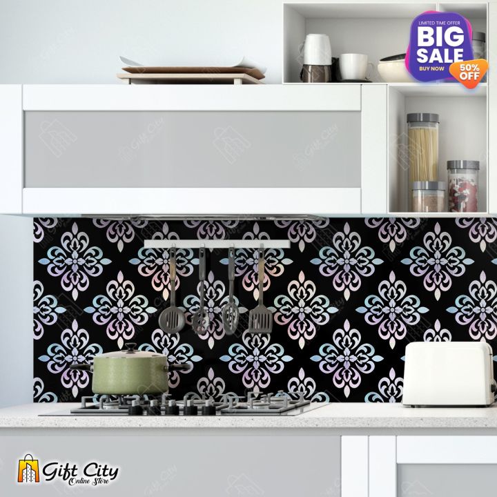 Gift%20City%20Presents%20Flower%20Silver%20Foil%20Tile%20Stickers%20Multiple%20Quantity%20-%2012x12%20cm%20Pattern%20Design%20Wall%20Decorative%20Bathroom,%20Kitchen%20Sticker%20Wall%20Wallpaper%20Border%20Decoration%20-%20Image%209