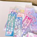 SKYSONIC BOBO Flora Full Set Series Decorative Stickers Kawaii Bear Rabbit Korean Sticker Journal Junk Agenda Stationery Suppli. 